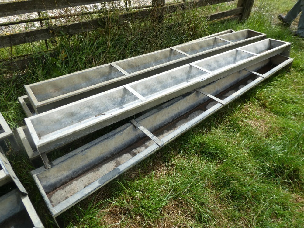 Galvanised Sheep Floor Feeding Trough Multiple Sizes