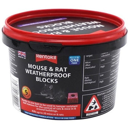 Rentokil Mouse & Rat Weatherproof Blocks