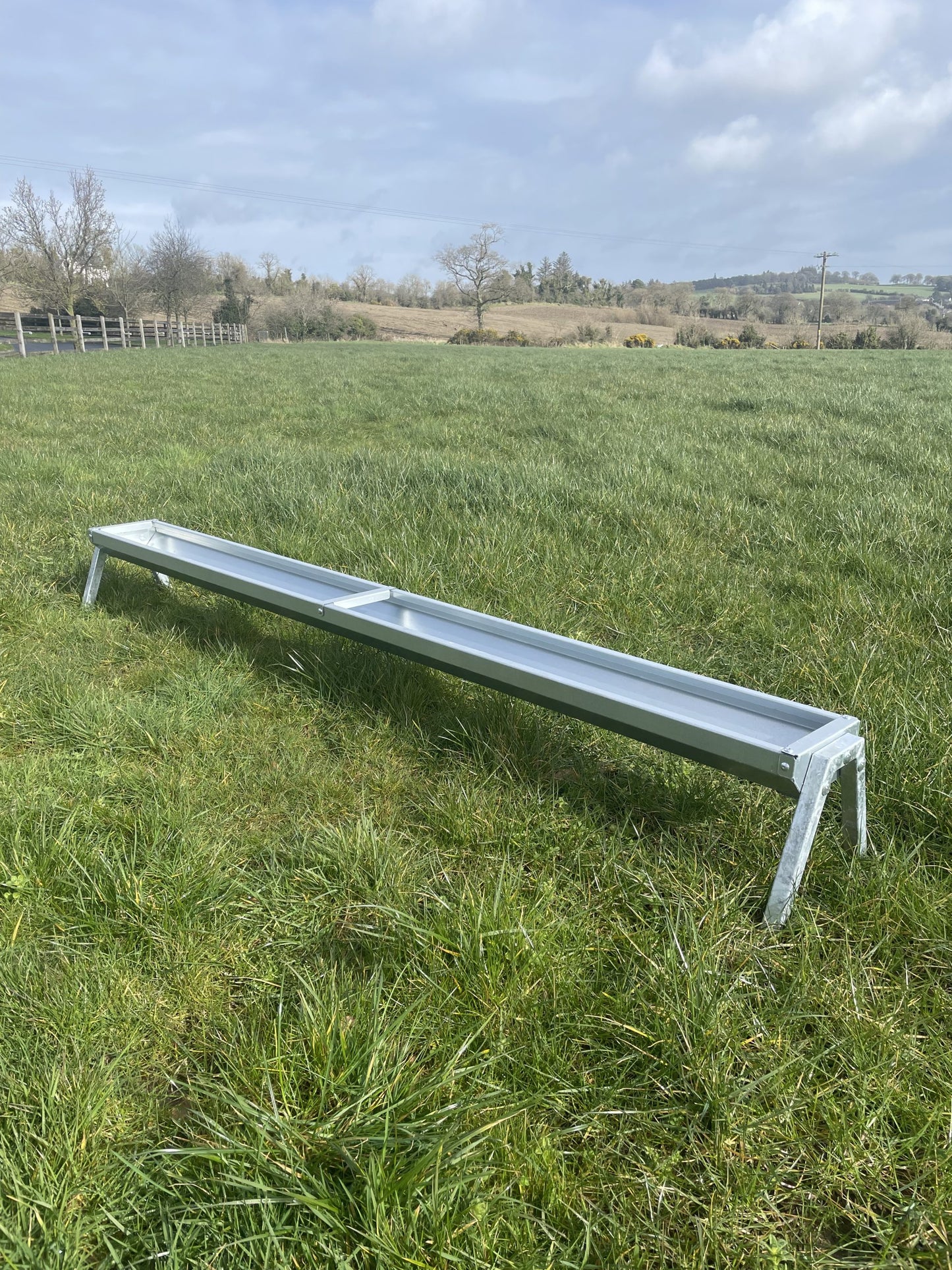 Galvanised Sheep Floor Feeding Trough Multiple Sizes